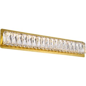 Elegant Lighting Monroe 24.4&quot Royal Cut Crystal Vanity Light in Gold