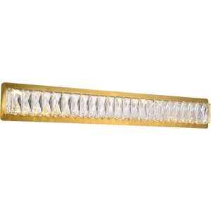 Elegant Lighting Monroe 32&quot Royal Cut Crystal Vanity Light in Gold