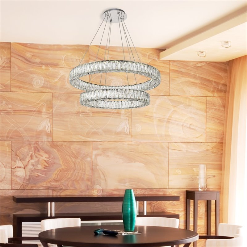 Elegant Lighting Monroe 2 Tier 31.5