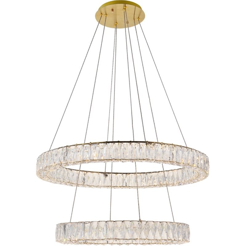 Elegant Lighting Monroe 2 Tier 31.5