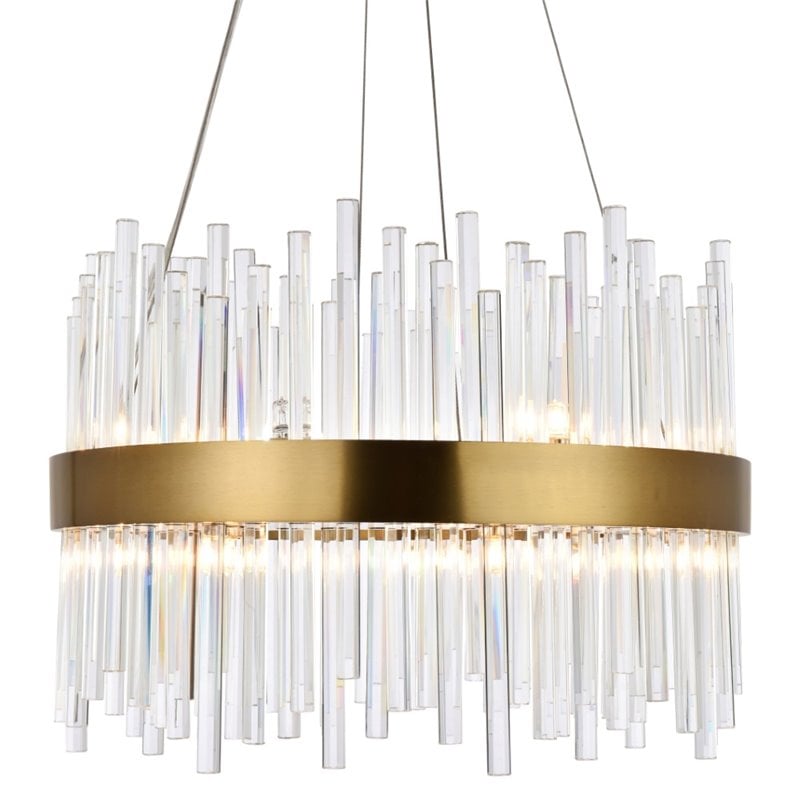 Elegant Lighting Dallas 14-Light Crystal & Metal Chandelier in Gold