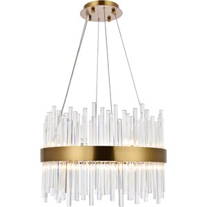 Elegant Lighting Dallas 14-Light Crystal & Metal Chandelier in Gold