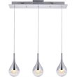 Elegant Lighting Amherst 3 Light Clear LED Island Pendant in Chrome