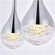 Elegant Lighting Amherst 3 Light Clear LED Island Pendant in Chrome