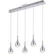 Elegant Lighting Amherst 5 Light Clear LED Island Pendant in Chrome