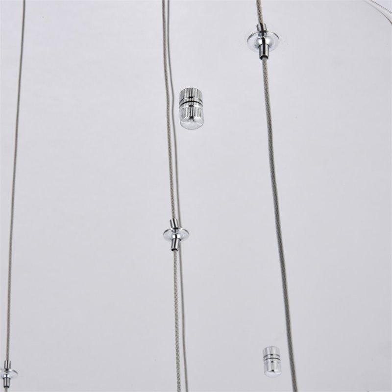 Elegant Lighting Amherst 9 Light Clear LED Pendant in Chrome