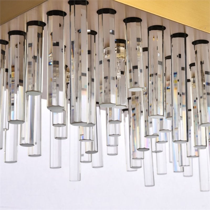 Elegant Lighting Dallas 20 Light Royal Cut Crystal Chandelier in Gold