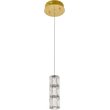 Elegant Lighting Polaris Royal Cut Crystal LED Pendant in Gold