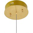 Elegant Lighting Polaris Royal Cut Crystal LED Pendant in Gold