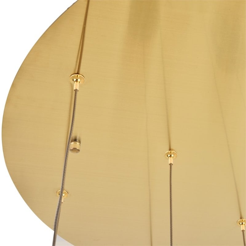 Elegant Lighting Polaris 12 Light Royal Cut Crystal LED Pendant in Gold