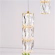 Elegant Lighting Polaris 3 Light Royal Cut Crystal LED Pendant in Gold