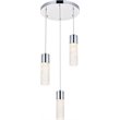 Elegant Lighting Constellation 3 Light Clear LED Pendant in Chrome