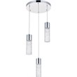 Elegant Lighting Constellation 3 Light Clear LED Pendant in Chrome