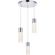 Elegant Lighting Constellation 3 Light Clear LED Pendant in Chrome