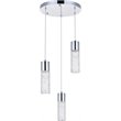 Elegant Lighting Constellation 3 Light Clear LED Pendant in Chrome