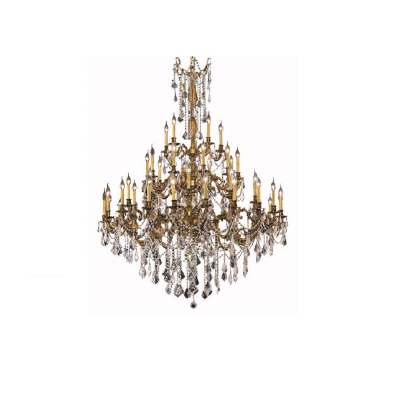 Elegant Lighting Rosalia 3 Tier 45 Light Royal Cut Crystal Chandelier in Bronze