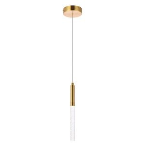 Elegant Lighting Ruelle 1-Light Aluminum and Metal Pendant in Gold