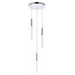 Elegant Lighting Ruelle 3-Lights Modern Aluminum and Metal Pendant in Chrome