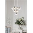 Elegant Lighting Eren 10-Light Stainless Steel and Glass Pendant in Chrome
