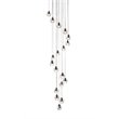 Elegant Lighting Eren 18-Light Stainless Steel and Crystal Glass Pendant - Black