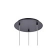 Elegant Lighting Eren 3-Light Stainless Steel and Crystal Glass Pendant in Black