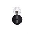 Elegant Lighting Eren 1-Light Stainless Steel and Glass Wall Sconce in Black