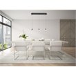 Elegant Lighting Eren 3-Light Stainless Steel and Glass Pendant in Black
