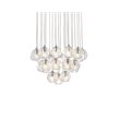 Elegant Lighting Eren 24-Light Stainless Steel and Glass Pendant in Chrome