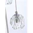 Elegant Lighting Eren 24-Light Stainless Steel and Glass Pendant in Chrome