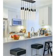 Elegant Lighting Weston 8-Lights Modern Metal and Crystal Pendant in Black
