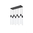 Elegant Lighting Weston 8-Lights Modern Metal and Crystal Pendant in Black