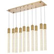 Elegant Lighting Weston 10-Lights Modern Metal and Crystal Pendant in Satin Gold