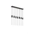Elegant Lighting Weston 7-Lights Modern Metal and Crystal Pendant in Black