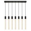 Elegant Lighting Weston 7-Lights Modern Metal and Crystal Pendant in Black
