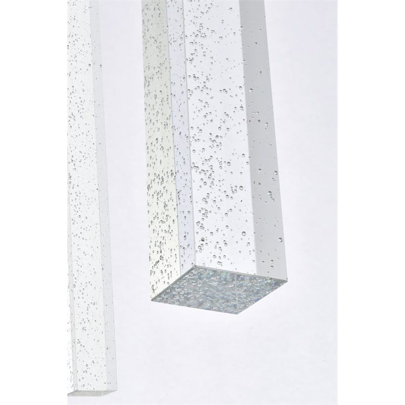 Elegant Lighting Weston 5-Light Modern Metal and Crystal Pendant in Satin Gold
