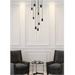 Elegant Lighting Weston 9-Lights Modern Metal and Crystal Pendant in Black