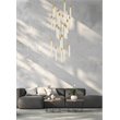 Elegant Lighting Weston 25-Lights Modern Metal and Crystal Pendant in Satin Gold