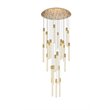 Elegant Lighting Weston 25-Lights Modern Metal and Crystal Pendant in Satin Gold