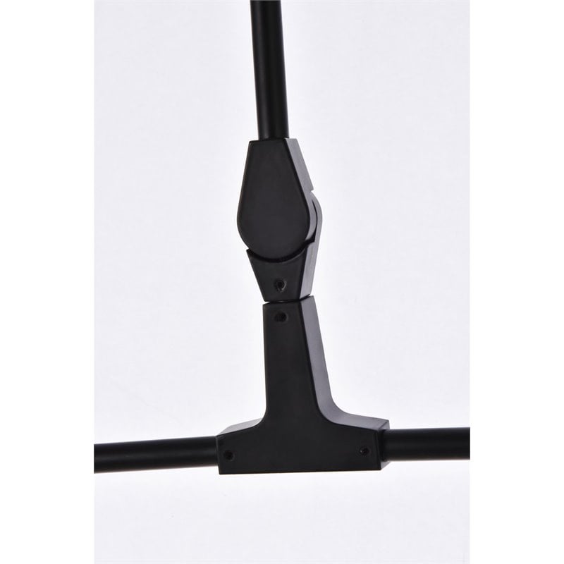 Elegant Lighting Cavoli 9 Lights Iron and Glass Chandelier in Black