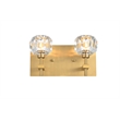 Elegant Lighting Graham 2-Light Modern Crystal Wall Sconce in Gold