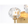 Elegant Lighting Graham 2-Light Modern Crystal Wall Sconce in Gold