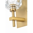 Elegant Lighting Graham 2-Light Modern Crystal Wall Sconce in Gold