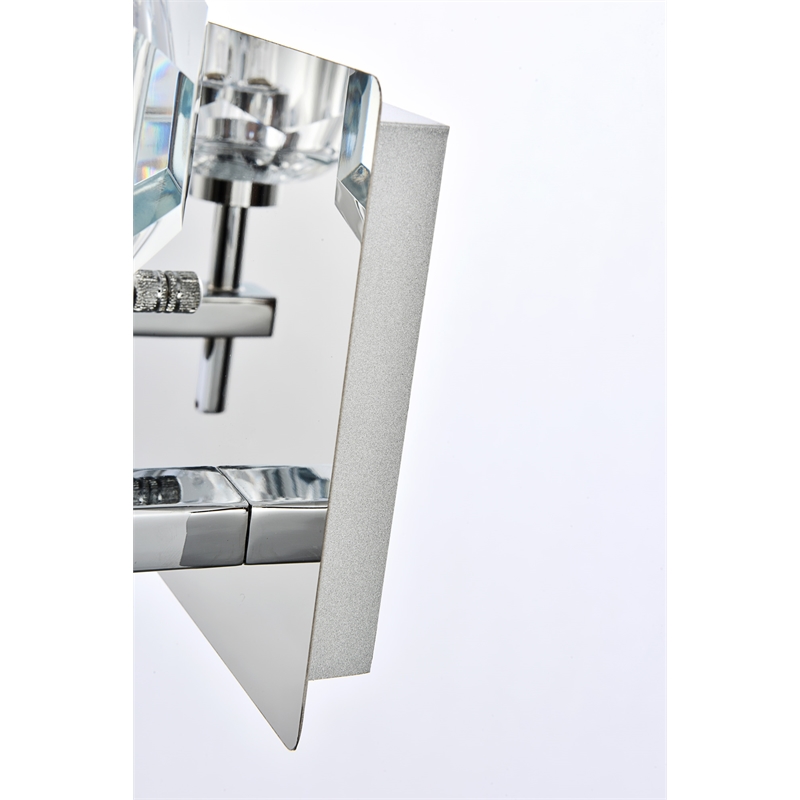 Elegant Lighting Graham 4-Light Crystal/Iron Wall Sconce in Chrome