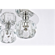 Elegant Lighting Graham 3-Light Crystal/Iron Ceiling Lamp in Chrome