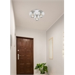 Elegant Lighting Graham 3-Light Crystal/Iron Ceiling Lamp in Chrome