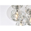 Elegant Lighting Graham 5-Light Crystal/Iron Ceiling Lamp in Chrome