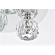Elegant Lighting Graham 5-Light Crystal/Iron Ceiling Lamp in Chrome