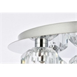 Elegant Lighting Graham 5-Light Crystal/Iron Ceiling Lamp in Chrome