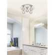 Elegant Lighting Graham 5-Light Crystal/Iron Ceiling Lamp in Chrome