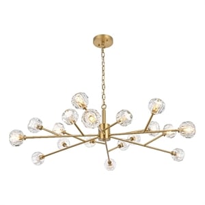 Elegant Lighting Graham 18-Light Modern Crystal/Iron Pendant in Gold